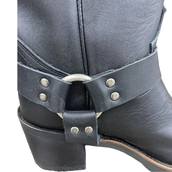 Harley-Davidson Galinda Black Leather Harness Motorcycle Boots D83254 - Picture 10 of 12